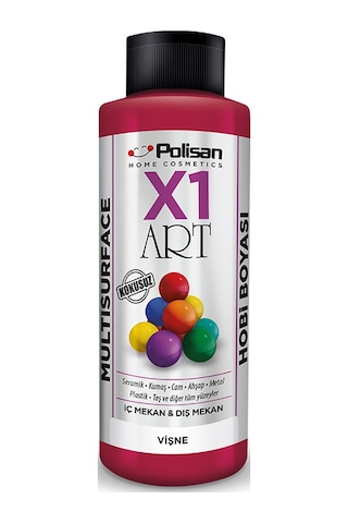 Polisan X1 Art Multisurface Hobi Boyası Vişne 120 ML