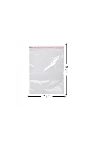 Kilitli Torba 7x9 Cm 100'lü Kilitli Buzdolabı Poşeti Şeffaf Naylon Torba Kilitli Saklama Poşeti