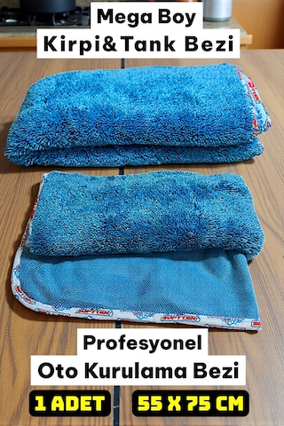 Technow Softtex 55x75 Kirpi Bez Profesyonel Premium Oto Kurulama Bezi Bükümlü Iplik Ultra Kalın Doku
