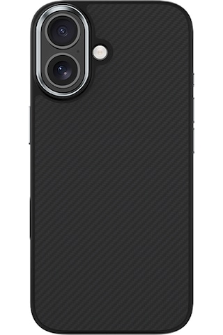 Apple Uyumlu iPhone 17 Kılıf Karbon Fiber M-safe Özellikli Benks Hybrid Armorpro 600d Kevlar Kapak Siyah