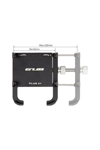 Ebitda Gub Plus21 Bisiklet Telefon Tutucu, 360 Dönme, 22.2-31.8mm Boru, Siyah, Motosiklet Montaj Siyah