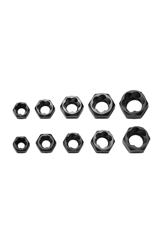 Ximistore9 "10'lu Hasarlı Cıvata Ve Somun Sökme Takımı - Dayanıklı Alaşım - 9-19mm"