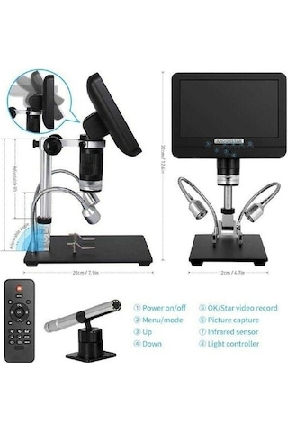 Andonstar Ad206s Endoskoplu Çift Lensli Hd Dijital Mikroskop