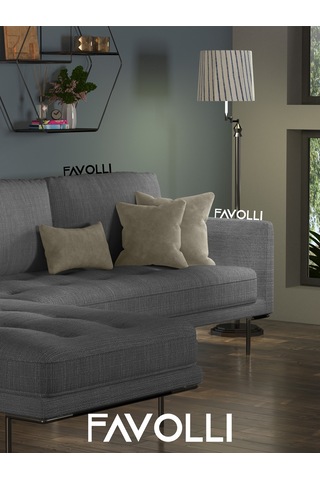 Br Favolli Dokulu Keten Renk Kırlent Kılıfı Bej Keten Rengi