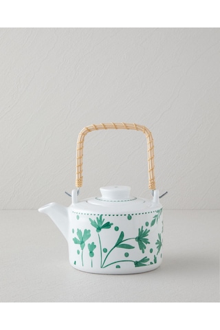 English Home Mintopia Porselen Demlik 850 Ml Beyaz - Yeşil Beyaz - Yeşil