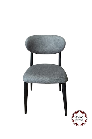 Evko Mobilya İnci Sandalye, Mutfak Salon Sandalyesi, 2 Adet Sandalye, Metal Sandalye, Yemek Sandalyesi, Otel Cafe Restoran Sandalyesi Gri
