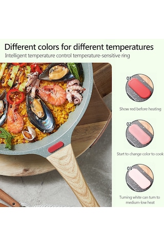 Maifan Taşı Yapışmaz Indüksiyon Kızartma Tavası Yeşil Diğer