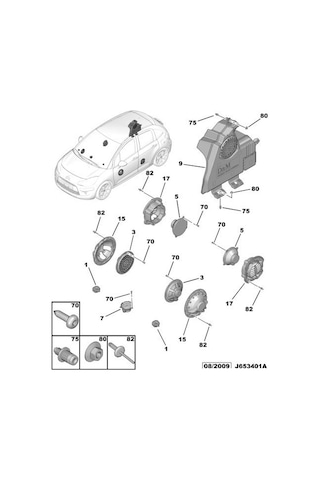 Citroen C3 A51 Hoparlör Seti 6562.Ac 6562.Ae Tweeter Hariç