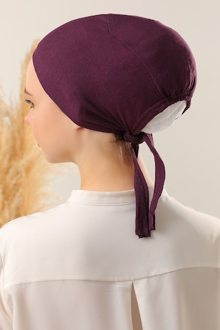 Melodi Scarf Dikişli Bone Mor Mor