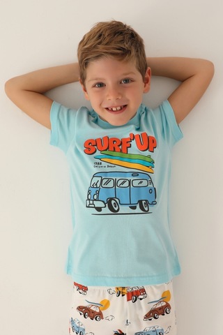 Rolypoly California Beach Açık Mavi Erkek Çocuk Bermuda Takım 5274-42969 Açık Mavi