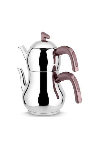 Lines Şahmeran Orta Boy Soft Kulp Çelik Çaydanlık - Rose Rose Gold