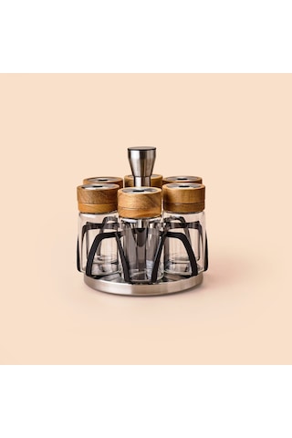 Arow Ellery Akasya Serisi Tr-6549 7li Baharat Seti 130 Ml Şeffaf