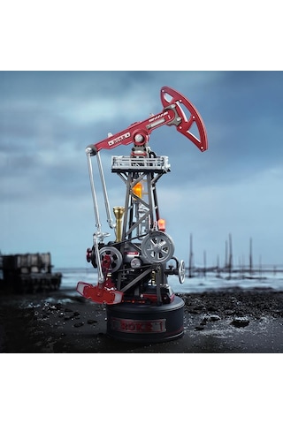 Rokr Cgl03 Oil Extractor Dıy Mechanical 3d Puzzle Maket Model Seti 3d Model Kit Detaylı Dekoratif Hobi Seti Hareketli Ve Işıklı