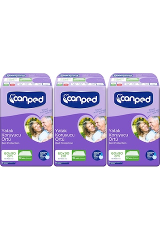 Canped Hasta Yatak Koruyucu Örtü 3 x 10'lu 60 x 90 CM