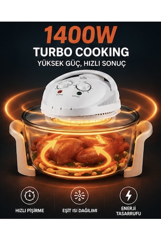 Acura AC188 1400 W Halojen Lezzet Cam Turbo Fırın