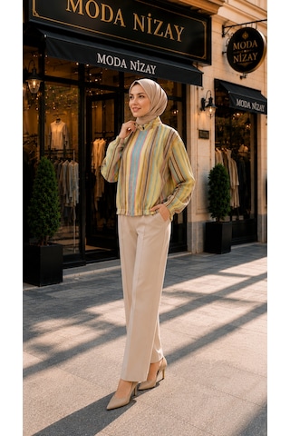 Sevitli Bomber Ceket-sarı-5940