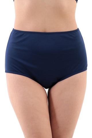 Kadın Büyük Beden Yüksek Bel Likralı Kumaş Toparlayıcı Bikini Altı Lacivert