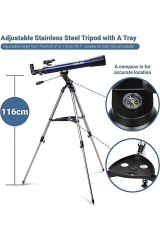 525x Büyütmeli 70/700 Refraktör Teleskop & Astronomi Profili Yıldızlı Teleskop