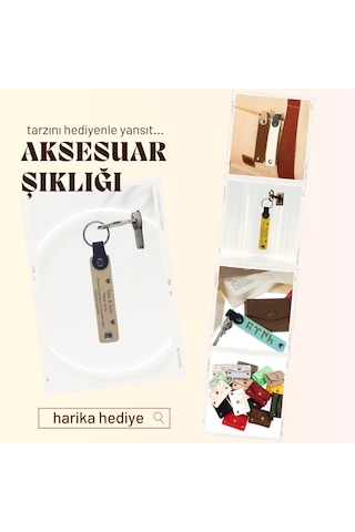 Nar Çiçeği & Gri, Radyo Ve Televizyon Bölümü Öğrencileri İçin İsme Özel Anahtarlık, 22'li Set Çok Renkli