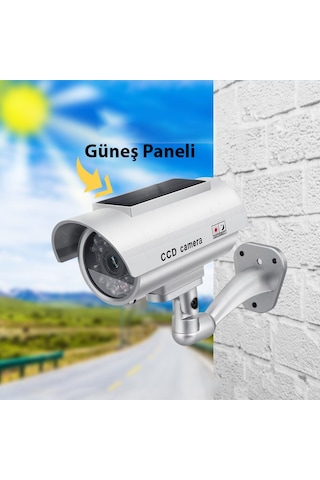 DailyLink Hırsız Caydırıcı Güneş Enerjili Sahte Kamera LED Işık