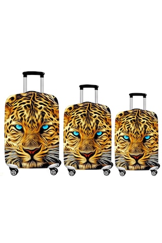 Smart Travel 3lü Set Büyük Orta Kabin Boy Valiz Bavul Koruyucu Kılıfı Desen