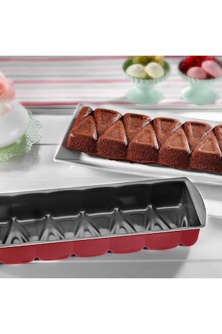 Papilla Eyfel 34 Cm Yanmaz Yapışmaz Teflon Baton Kek Kalıbı Kırmı