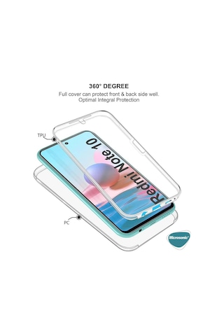 Microsonic Xiaomi Redmi Note 10S Kilif 6 Tarafi Tam Soft Seffaf 503828958