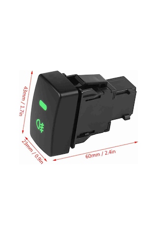 Springsun Honda Civic Accord Cr-v Fıt İçin Yeşil Işıklu 5 Pinli Kabloyu Dahil Edilmiş Dayanıklı Plastik Faro Anahtarı