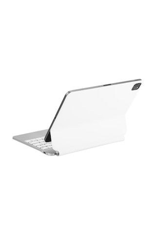 Bix Ik07 Manyetik Bluetooth Klavyeli İpad Kılıfı Çoklu Dokunmatik Yüzeyli 7 Renk Aydınlatmalı İnce Tasarım İpad 10. Nesil Ve İpad 11 A16 Uyumlu Gümüş