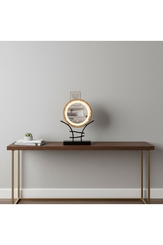 50x50 Cm Led Işıklı Makyaj Aynası Touch Sensörlü, Dimmer Özellikli Günışıği 3000k Sarı