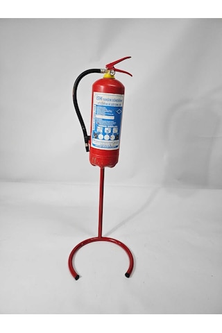 6 Kg Ayaklı Yangın Tüpü Sehpası Kırmızı Yangın Tüpü Sehpası Standı