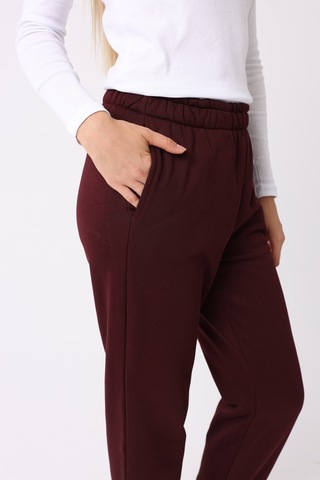Defys Defy's Kadın İçi Polarlı 3 İplik Regular Fit Beli Ve Paçası Lastikli Bordo Jogger Eşofman Altı Bordo - 747316938 Bordo