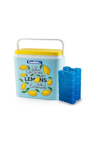 Coolist Clb24lm 24 Litre Limon Desenli Buzluk + 2 Adet 400gr. Buz Kaseti Fr Clb24lm Çok Renkli