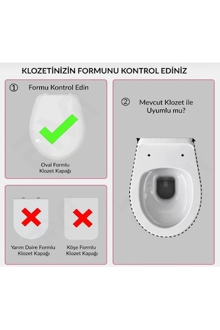 Nevora Klozet Kapağı Termoplastik Yavaş Kapanan Oval Formlu