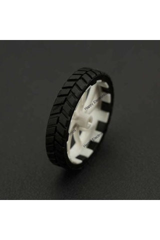 Dfrobot 2 Adet Çifti N20 Abs Kauçuk Tekerlek 43X9 MM