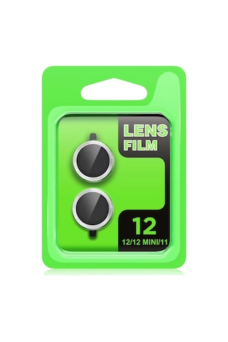 Newface - 314 - Apple iPhone Uyumlu 11 Raze Metal Kamera Lens - Spt-gld - - Gümüş