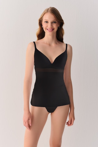 Suwen Comfy Pamuklu Kuplu İnce Askılı Atlet Sw4023012 Siyah