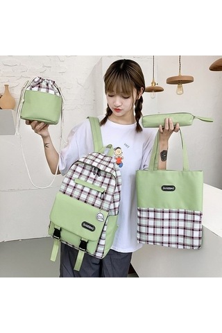 High Quality Shoe Bag Letaotao Ortaokul Öğrencileri Ve Ortaokul Öğrencileri Renk Uyumu 2020 Yeni Büyük Kapasiteli Kadın Okul Çantaları Japonya Ve Güney Kore Dört Parçalı Çok Katmanlı Sırt Çantası Yurt D 8oply1 Koyu Mor