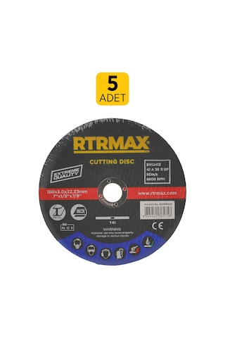 Rdm18030 Metal-inox Kesici Disk 180 X 3.0 X 22 Mm - 5 Adet