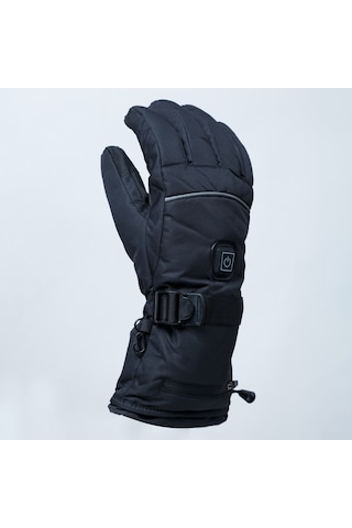 Geeksen Sıcaklık Ayarlı Sıcak Elek Eldiveni, Su Geçirmez Kayganlık Engeli, Fleece İç, Dokunmatik Parmak, Kayak Bisiklet Winter Outdoor, Xl Siyah Siyah