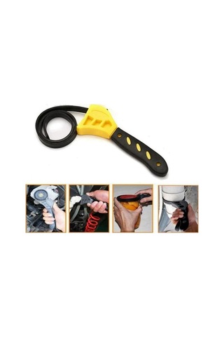 Moly Çok İşlevli Kemer Anahtarı: Ayarlanabilir Yağ Filtresi & Şişe Açacağı Sarı Sarı