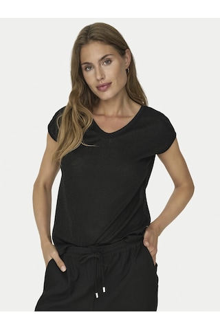 Only 15136069 V Yaka Kolsuz Kadin Body - Siyah Siyah