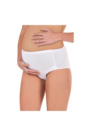 Kadın Pamuklu Likralı Hamile Lohusa Külot Beyaz Kompedan K23582-beyaz Beyaz