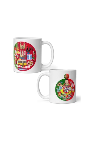 Portekiz Kupa Bardak 2 Adet Seyahat Hatıra Portugal Mug
