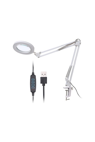 Hallow 64 Led'li Büyüteç Kelepçe Klipsli Işık 8x Büyütme