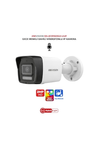 Ds-2cd1023g2-lıuf 2mp Sd Kartlı Ip Kamera 512gb Destekli Renkli Ve Sesli