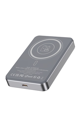 10.000 Mah Magsafe Hızlı Şarj Qı2/pd 20w Tft Ekranlı Powerbank Premium Serisi Beyaz