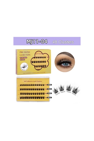 Padalink Mj11-04 5d El Yapımı升级li Otomatik Yapışkanlı Tek Kümelik Kirpik Seti - 10mm+12mm+14mm+16mm, Yoğun立体 Doğal Görünüm, Zaman Kazandıran Uygulama Gümüş