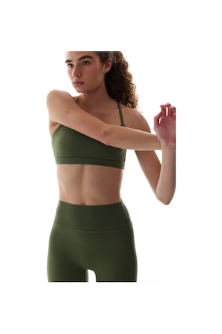 Penti Lycra Koyu Yeşil Cream Hafif Destek Çıkarılabilir Pedli Racerback Spor Sütyeni Dg13