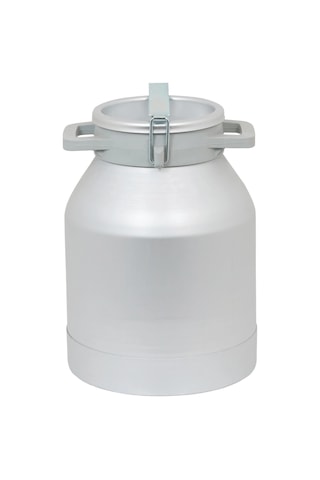 Melasty Süt Sağma Makinesi Alüminyum Süt Güğümü 50 Litre İki Kulplu Kapaklı Geniş Ağız -1744